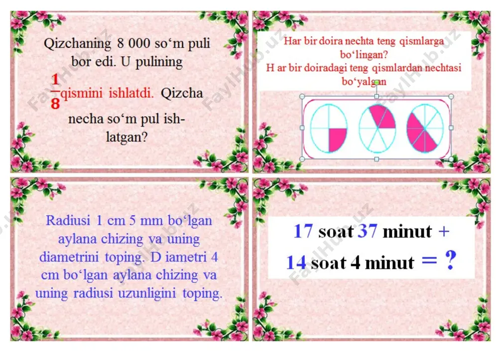 4-matematika 3-chorak tarqatma 2021 - Page 4
