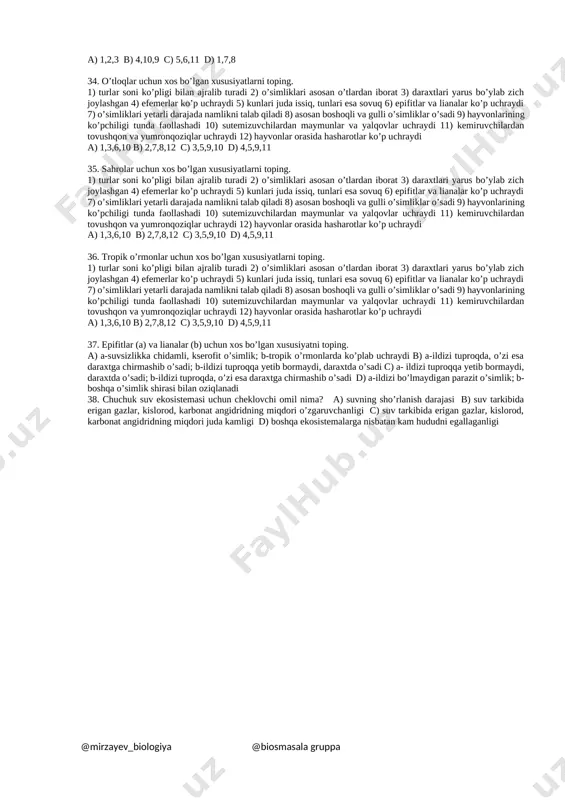 11-sinf @mirzayev_biologiya 19 tabiiy ekosistemalar - Page 4