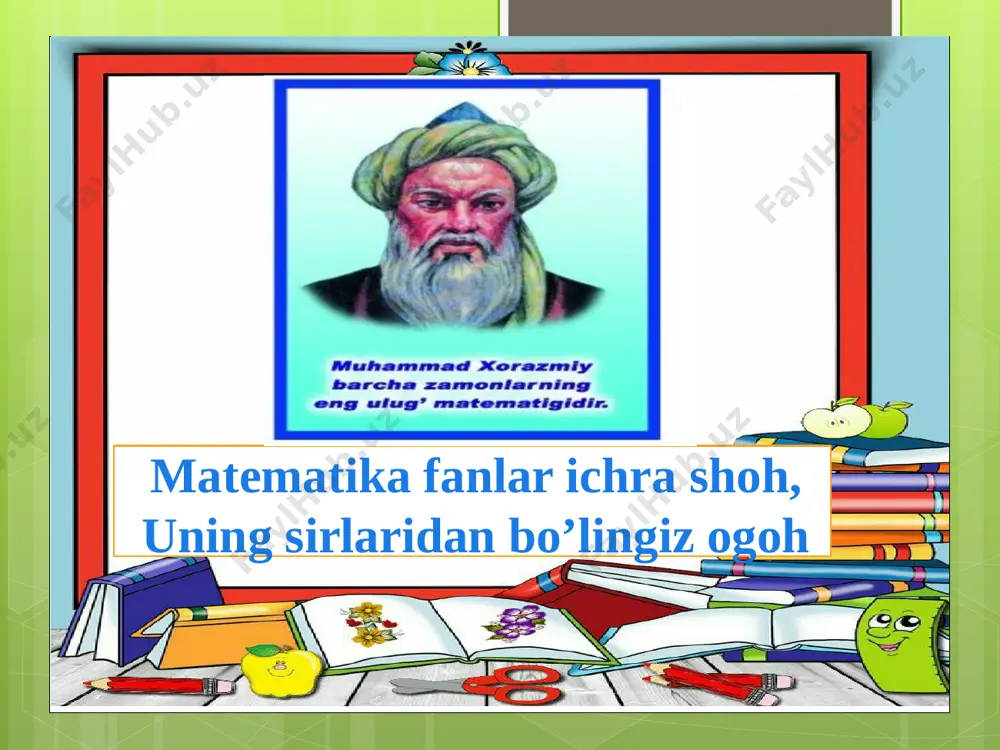 n 8ta yozing. 7) 15, 30, 45, 60, 75, 90 sonlaridan foydalanib bo'lishga doir misollar yozing. 8) qaysi son 13 dan 5 marta ortiq. 9) 65 sonini i nechaga teng? 10) sonni i qismi 30 ga teng, shu sonni toping. 799-masala poyezdga 756 ta chiptaning hammasi sotildi. yo‘lovchilarning 36 kishini tashkil etuvchi bir qismi 9 ta kupeli vagonda, qolganlari esa 8 ta platskart vagonda ketadigan bo‘ldi. har bir vagonda nechta yo‘lovchi bor? ii. o’tgan mavzuni so’rash va mustahkamlash. matematik diktant: 1) 500, 600, 700 sonlarini 200 ta orttiring. 2) 9 dan 90 gacha bo'lgan sonlarni 9 talab sanang. 3) 9 soni noma'lum sondan 5 ortiq. u qanday son? 4) 999 sonidan keyingi sonlarni yozing. 190 va 160 sonlarini 7 ga bo'ling. 5) kamayuvchi 130, ayirma 35, ayiriluvchini toping. 6) 888 dan oldingi bir xil raqamli 3 xonali sondan 8ta yozing. 7) 15, 30, 45, 60, 75, 90 sonlaridan foydalanib bo'lishga …