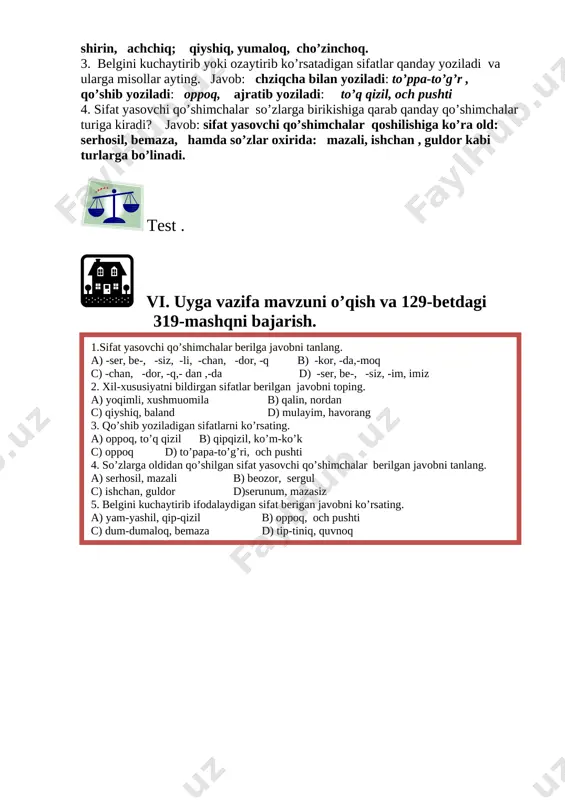 4-sinf ona-tili 1-soatlik dars ishlanma. - Page 4