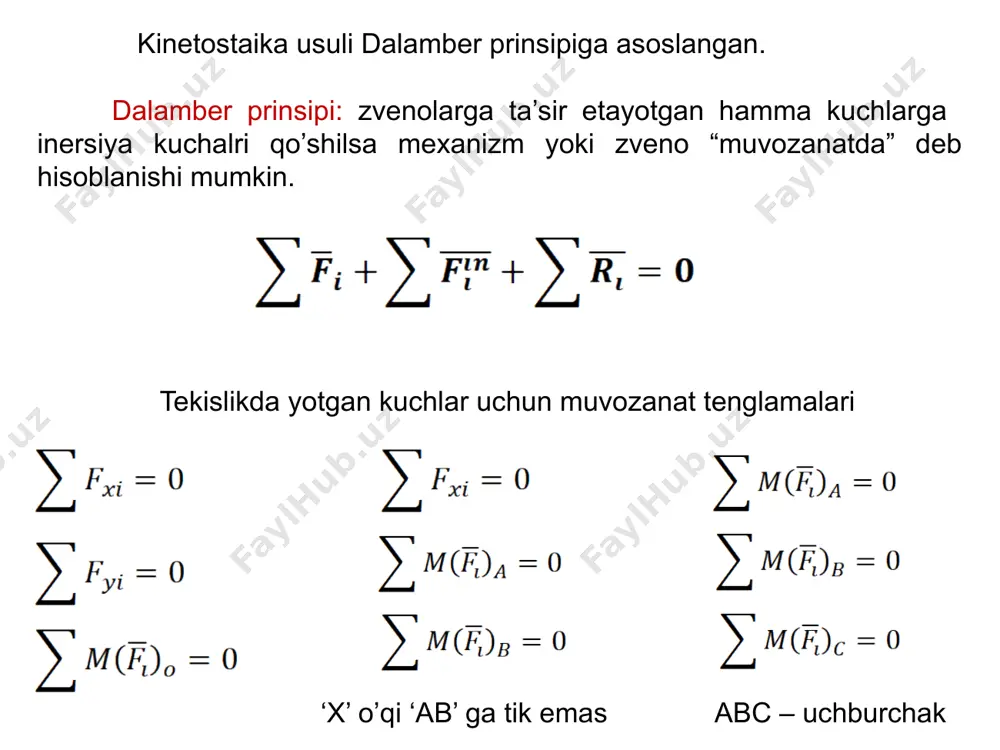 mexanizmlarning kinetostatikasi - Page 4