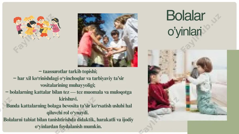 tabiatga oid o‘yinlar va didaktika hamiyati - Page 5
