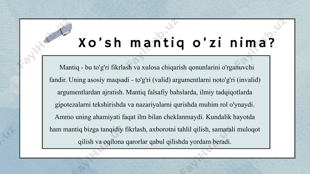 mantiq fanining maqsadlari va vazifalari - Page 5