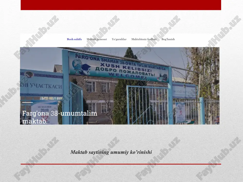 o‘rta ta’lim maktabini web saytini yaratish - Page 5