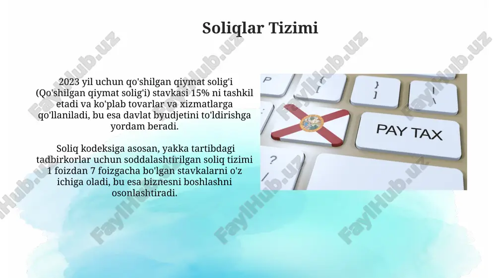o'zbekistonda soliqlar va majburiy to'lovlar - Page 5