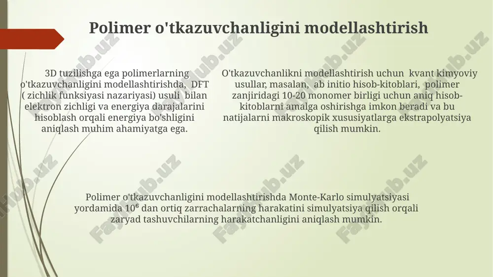 polimerlarning ótkazuvchanligi - Page 5