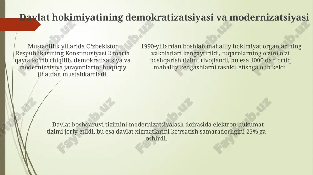 mustaqillik yillarida davlat boshqaruvi tizimidagi islohatlar - Page 5