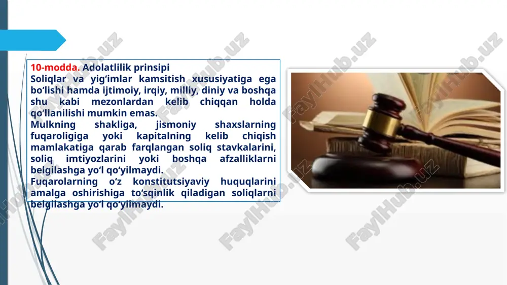 soliq qonunchilik prinsiplari - Page 5