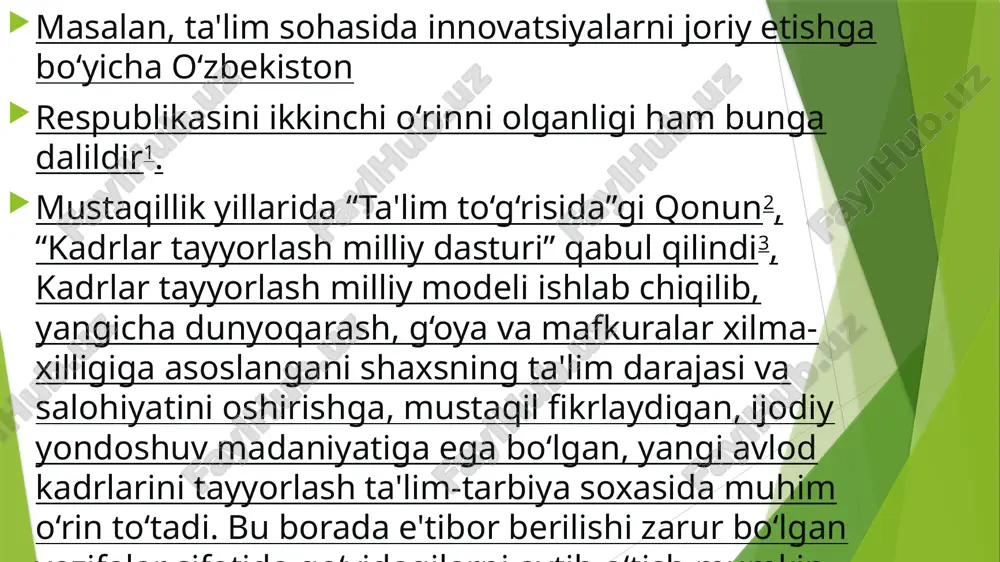 ta'lim sohasidagi davlat siyosatining asosiy tamoyillari - Page 5