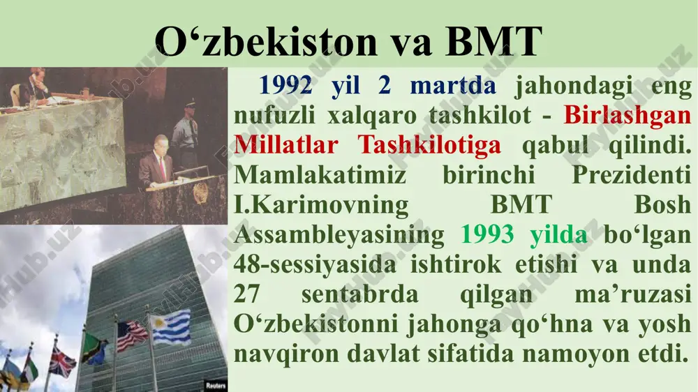 n respublikasining qizil o‘rda shahrida, 1994-yil nukus shahrida, 1995-yil turkmaniston davlatining doshhovuz shahrida, 1995-yil yana nukus shahrida orol dengizi muammosiga bag‘ishlangan uchrashuvlar o‘tkazdilar. o‘zbekiston va markaziy osiyo davlatlari 2017-yilda qozog‘iston, turkmaniston va qirg‘iziston davlatlariga o‘zbekiston prezidentining rasmiy tashriflari amalga oshirildi. 2018-yil mart oyida esa tojikistonda oliy darajadagi uchrashuv amalga oshirildi. bundan tashqari, 2017-yil samarqandda bmt homiyligida “markaziy osiyo: yagona tarix va umumiy kelajak, barqaror rivojlanish va taraqqiyot yo‘lidagi hamkorlik” mavzusida anjuman bo‘ldi. unda 500 nafar xorijiy ishtirokchilar qatnashdi. o‘zbekiston va markaziy osiyo davlatlari markaziy osiyo davlatlari rahbarlari 1993-yil qozog‘iston respublikasining qizil o‘rda shahrida, 1994-yil nukus shahrida, 1995-yil turkmaniston davlatining doshhovuz shahrida, 1995-yil yana nukus shahrida orol dengizi muammosiga bag‘ishlangan uchrashuvlar o‘tkazdilar. o‘zbekiston va qozog’iston o‘zbekistonning qozog‘iston bilan ikki tomonlama munosabatlari 1992-yil iyunda turkiston shahrida o‘zbekiston prezidentining qozog‘istonga rasmiy davlat tashrifi paytida n.nazarboyev bilan i.karimov tomonidan imzolangan o‘zbekiston respublikasi bilan qozog‘iston respublikasi o‘rtasida do‘stlik va hamkorlik to‘g‘risidagi shartnoma asosida mustahkamlandi. o‘zbekiston …