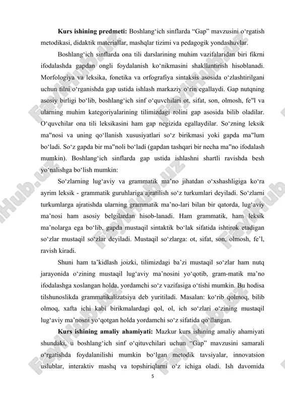 ash) uchun xizmat qiladigan so‘zlar yordamchi so‘zlar deyiladi. yordamchi so‘zlar umumiy vazifalarga ko‘ra uch turli bo‘ladi:1) ko‘makchi; 2) bog‘lovchi; 3) yuklama. undov, taqlid va modal so‘zlar esa, yordamchi so‘zlarning alohida guruhini tashkil etadi. chunki undov va taqlid so‘zlar gap bo‘lagi sifatida ham, mustaqil so‘z-gap sifatida ham qo‘llanadi. ayni paytda mustaqil so‘zlarning yasalishida ham ishtirok eta oladi. biroq bu so‘zlar harakat va hodisaning atamasi bo‘la olmasligi, ya’ni lug‘aviy ma’no ifoda eta olmasligi bilan yordamchi so‘zlarga o‘xshashdir. shuning uchun ham undov, taqlid, modal so‘zlarning har biri o‘ziga xos xususiyatlari bilan alohida - alohida turkumni tashkil etadi. ko‘rinadiki, so‘zlarni turkumlarga ajratishda, birinchidan, lug‘aviy ma’no, ikkinchidan, morfologik shakl, uchinchidan, biror sintaktik vazifa bajarish xususiyati, to‘rtinchidan, qo‘llanish qurshovi (distributsiyasi) e’tiboridan kelib chiqiladi. shunga ko‘ra so‘zlarning hozirgi o‘zbek tilidagi turkumlari: 1) ot, sifat, son, olmosh, fe’l, ravish kabi mustaqil so‘zlar; 2) ko‘makchi, bog‘lovchi, yuklama kabi yordamchi so‘zlar; 3) modal so‘zlar, taqlid so‘zlar, undov so‘zlar kabi alohida …