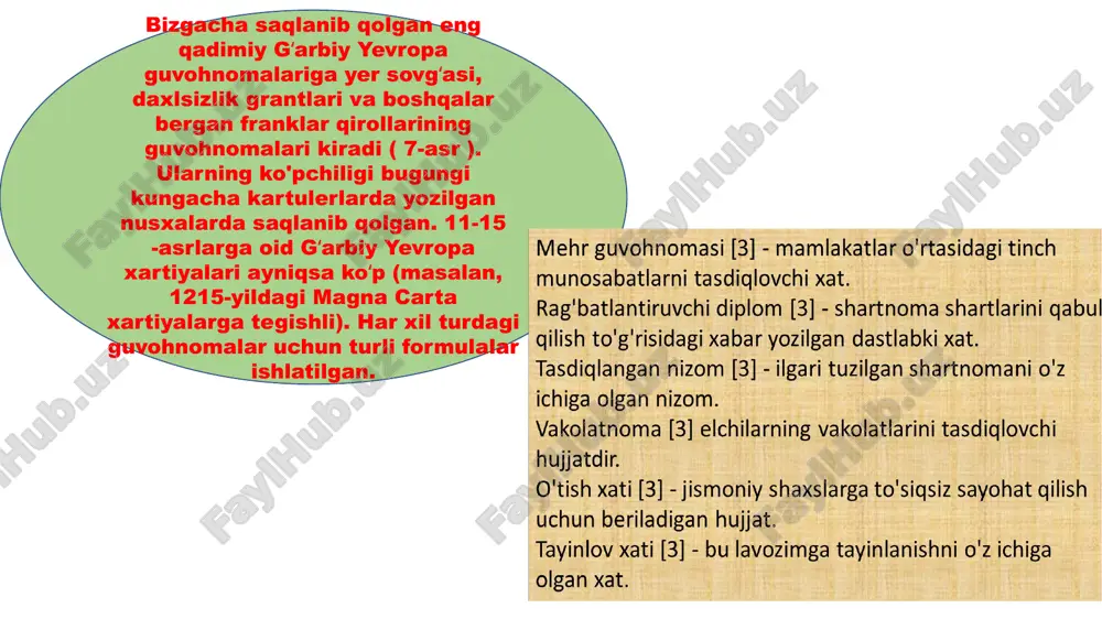 s zaruriy qismlari bor: 1. muassasa yoki uning bo'linmasi nomi (aksariyat hollarda hududiy-ma'muriy bo'linish asosida). 2. hujjat nomi (lavozim yo'riqnomasi). 3. tasdiqlash ustxati. 4. sanasi. 5. shartli raqami. 6. joyi. 7. sarlavhasi. 8. matni. 9. imzo qoida, metodik tavsiyanoma, metodik ko'rsatma kabi amaliyotda ko'p qo'llanadigan hujjatlar ham mohiyat-e'tibori bilan keng ma'noda yo'riqnoma hisoblanadi. qoida muayyan harakat tartibotini belgilaydi (masalan, idora joylashgan uy-joydan foydalanish qoidasi; arxivga hujjat materiallari topshirish qoidasi) yoki o'rnatilgan me'yor asosida bajariladigan ish-faoliyatni ko'rsatadi (ichki tartibot qoidasi, oliy o'quv yurtiga qabul qilish qoidasi). yo'riqnoma matni bo'limlardan tarkib topadi, bo'limlar modda va bandlarga bo'linishi mumkin. yo'riqnoma, odatda, «umumiy qoida» deb ataladigan kirish qismidan boshlanadi. unda yo'riqnomaning maqsadi, rioya qilish doirasi, foydalanish tartibi va boshqa umumiy masalalar ko'rsatiladi. matnning asosiy qismi aniq ko'rsatma beruvchi xususiyatga ega bo'ladi. bunda «lozim», «kerak», «zarur», «yo'l qo'yilmay- di», «mumkin emas» kabi so'zlar qo'llanadi. matn uchinchi shaxs nomidan yoki shaxssiz bayon qilinadi. image1.png image2.png image3.jpeg …