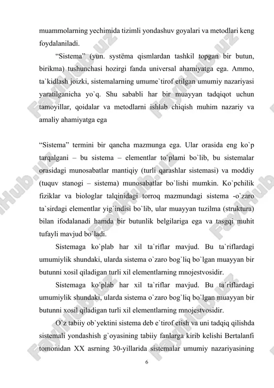 vazifalar bir butunlik belgilari bo`lgan xosilalarni o`rganishga qiziqishni kuchaytirdi regional darajadagi geosistemalarga geografik qobiqning yirik va tuzilishiga ko`ra murakkab strukuraviy bo`linmalari – tabiiy-geografik zonalar, sektorlar, o`lkalar, provinsiyalar va boshqalar kiradi; regional darajadagi geosistemalarga geografik qobiqning yirik va tuzilishiga ko`ra murakkab strukuraviy bo`linmalari – tabiiy-geografik zonalar, sektorlar, o`lkalar, provinsiyalar va boshqalar kiradi; 3) mahalliy yoki lokal (lot. lokalis mahalliy) darajadagi geosistemalarni nisbatan sodda tabiiy hududiy komplekslar yoki landshaftning morfologik birliklari (joy, urochisha fatsiya) tashkil etadi. atrof muhit global hamda regional miqyoslarda sodir bo`layotgan o`zgarishlar tufayli bu o`zgarishlar va o`zgarayotgan muhit muammolarini o`rganishga doir tadqiqotlar ham kengayib bormoqda. tabiiy resurslarning holati hamda kisxilarning hozirgi hamda bo`lg`usi avlodlari yashaydigan muhit sifatiga oid turli bashoratlar va konsepsiyalar ishlab chiqilmoqda. ammo bu tadqiqotlarning metodlari etarlicha takomillashmaganligi tufayli jamiyat va tabiat orasidagi o`zaro ta`sir mehanizmining o`ziga xos juz’iyatlari har tomonlama o`rganilganicha yo`q. atrof muhit global hamda regional miqyoslarda sodir bo`layotgan o`zgarishlar tufayli bu o`zgarishlar va o`zgarayotgan …