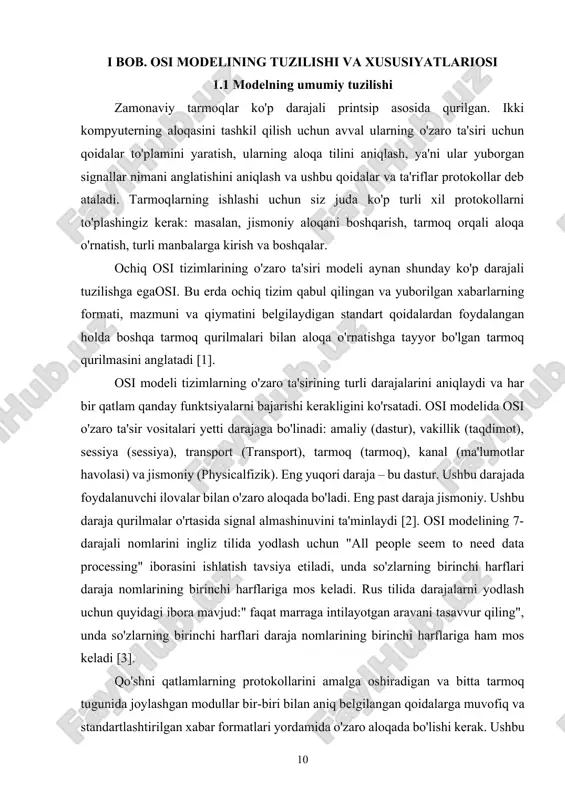 ga oladi (bizning misolimizda - fayl joylashgan joy va u bilan nima qilish kerakligi haqida ma'lumot). ushbu ma'lumot tarmoq orqali xabar yuborilgan mashinaning (qabul qiluvchi kompyuter) dastur qatlamiga etkazilishi kerak, unga qanday ishni bajarish kerakligini aytib berish kerak. xabar ma'lumotlari maydoni bo'sh bo'lishi mumkin yoki o'chirilgan faylga yozilishi kerak bo'lgan ba'zi ma'lumotlar kabi ba'zi ma'lumotlarni o'z ichiga olishi mumkin. ammo bu jarayonning faqat bir tomoni. ushbu in-formatsiyani maqsadga muvofiq etkazib berish uchun siz yana ko'plab muammolarni hal qilishingiz kerak. ushbu vazifalar uchun osi modelining pastki qatlamlari javobgardir. priklad darajasi shakllangan xabarni vakillik darajasiga tushiradi. vakillik darajasidagi dasturiy vositalar dastur darajasidan olingan ma'lumotlarning sarlavhasini o'qiydi, kerakli harakatlarni bajaradi, so'ngra xabarga o'z xizmat ma'lumotlarini qo'shadi - vakillik darajasining sarlavhasi. vakillik darajasining sarlavhasi qabul qiluvchi kompyuterning vakillik darajasi uchun ko'rsatmalarni o'z ichiga oladi. natijada paydo bo'lgan xabar sessiya darajasiga etkaziladi, bu esa o'z navbatida o'z sarlavhasini qo'shadi va hokazo (ba'zi darajadagi vositalar xizmat …