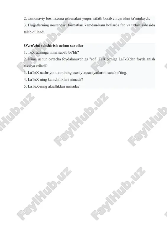 tex va latex tizimini rivojlantirish shartlari - Page 5