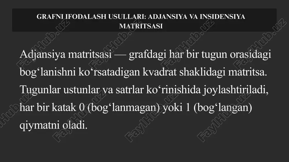 graflar nazariyasi va sohada qo’llanilishi fanidan - Page 5