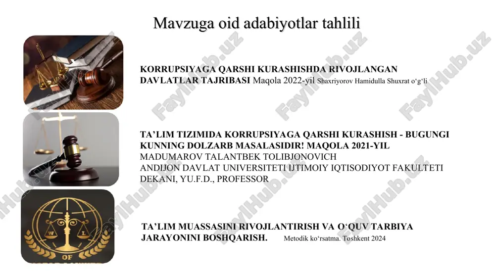 maktabda korrupsion ommillarning oldini olish - Page 5