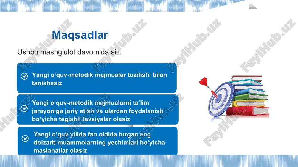 belgisi ostida berilgan topshiriq o‘quvchilarning tadqiqotchilik ko‘nikmalarini rivojlantirishga yordamlashadi. “bilimingizni sinab ko‘ring!” ruknida o‘quvchilar o‘zining mavzu bo‘yicha egallagan bilimlarini tekshiradi. “quyidagi qaysi ko‘nikmalarni egalladingiz?” ruknida o‘quvchilarning mavzu bo‘yicha egallagan ko‘nikmalari tekshiriladi. mashq daftariga berilgan havola o‘quvchilarni tegishli amaliy ishni bajarishga yo‘naltiradi. “texnologiya haqida suhbat” ruknida o‘quvchilar zamonaviy texnologiyalar va ularning hayotga tatbiqi bilan tanishadi hamda ularning fikrlash ko‘nikmalarini rivojlantirishga yordam beradi. “ilm-fanning hayotga tatbiqi” belgisi ostida ilm-fandan hayotda qanday maqsadlarda foydalanilishi haqida ma’lumot keltiriladi. “ilm-fan kundalik hayotda” ruknida o‘quvchilar ilm-fanning muayyan sohalarida faoliyat yurituvchi kasb egalari va ularning faoliyati bilan tanishadi. rukn yakunidagi topshiriq o‘quvchilarning axborot texnologiyalaridan foydalanish va tadqiqotchilik ko‘nikmalarini rivojlantirishga yordam beradi. ilmiy atamalar ruknida keltirilgan ilmiy atamalar va ularning izohi o‘quvchilarga mavzularni o‘zlashtirishida yordam beradi. tabiiy fanlar mashq daftari mashq daftari o‘quvchilarga tabiiy fanlarni qiziqish bilan o‘rganishida ko‘maklashadi. o‘quvchilar mashq daftari yordamida atrofidagi olamda sodir bo‘layotgan hodisa va jarayonlar mohiyatini tushunish uchun zarur bilim va ko‘nikmalarga ega …