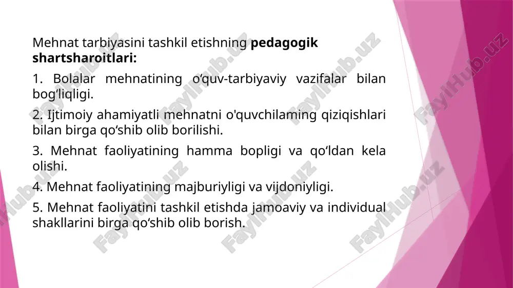 bezovta qilmaydigan bo'lishi lozim. bolalaming ovqatlanishi (nonushta, tushki ovqat, kech tushki ovqat va kechki ovqat) osoyishta vaziyalda o'tishi kerak. bola stol atrofiga yaxshi ishtaha bilan o'tirsa, uning organizmida ovqatning yaxshi hazm bo'lishiga yordam beruvchi shart-sharoit hosil qiladi. yaxshi ishtaha bolalarda mustaqiliik, madaniy-gigienik, stol atrofida o'zini to'g'ri tutib o'tirish malakalarini tarbiyalashga yordam beradi. eng muhimi - bolalaming yoshligidan boshlab ularda yaxshi ishtaha bo'lishini ta’minlash muhim ahamiyatga egadir. kun tartibi jismoniy tarbiyaning muhim shartidir. kun tartibi xilma-xil faoliyat hamda dam olishning vaqt jihatdan maqsadga muvofiq taqsimlanishi, hayot tartibidir. jismoniy mashqlar deganda, jismoniy tarbiya qonuniyatlari va vazifalari bilan bog'liqlikda maxsus tashkil etiluvchi hamda ongli ravishda bajarishga qaratilgan harakatlar yig'indisi tushuniladi. jismoniy mashqlami tasnif etishga doir xilma-xil yondashuvlar mavjud bo'lib, ko'proq umumlashgan tasnif o'zida gimnastika, o'yin, sayr kabilami qamrab oladi. pedagogik nuqtai nazardan gimnastika organizmga nafls ta’sir etish yoki uning alohida tizim va funksiyalarini rivojlantirish imkoniyatini beradi. gimnastikaning asosiy, gigiyenik, sportga oid, badiiy, ishlab …
