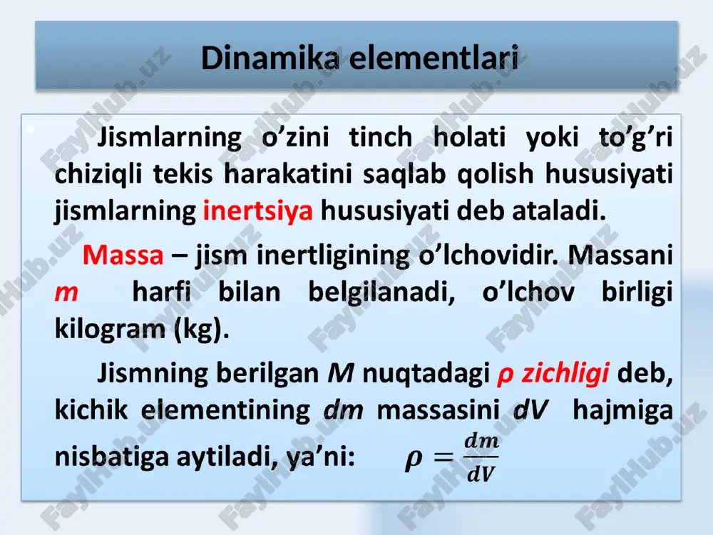 dinamika va jismlarning harakati - Page 5