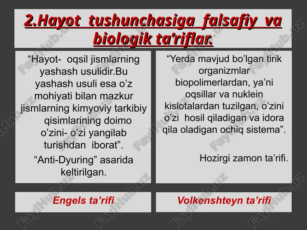 hayotning biokimyoviy evolutsiyasi - Page 5
