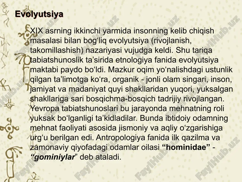 vvatroq va o‘zini saqlash instinkti kuchliroq bo‘lgan inson atrofdagi tabiatning deyarli barcha ne’matlarini o’zlashtirgan , zaif va kuchsiz odam esa ochlikdan yoki sovuqdan halok bo’lgan . qadimgi odamlarning hayoti qadimgi odamlarning kuni juda zerikarli kechgan : ertalab yoki kechqurun erkaklar guruhlarga bo'linib , keyin ovga chiqisahgan . biror o‘ljani qo'lga kiritib , yashash joylariga kelib , olov yordamida go'sht , baliq yoki ildiz ekinlarini pishiradigan ayollarning oldiga borishgan . ular , asosan , chaqmoq yordamida olov chiqarganlar , keyin esa unga doimiy ravishda tayoq , shox va ko'mir tashlash orqali uni qo'llab-quvvatlagan . qadimgi odamlar g'orlarda yashagan va bu ularning yagona boshpanasi edi . qadimgi manzilgohlar oʻzbekistonda eng qadimgi tosh qurollar fargʻona vodiysidagi selungʻur va toshkent vohasidagi kulbuloq , angren shahri yaqinidagi joydan topilgan ashel davridagi markaziy osiyoning tabiiy sharoiti . ashel davrida ( o'zbekiston hududida odamning paydo bo'lishi davri ) o'rta osiyoning tabiiy sharoiti hozirgi sharoitdan farq qilgan . …