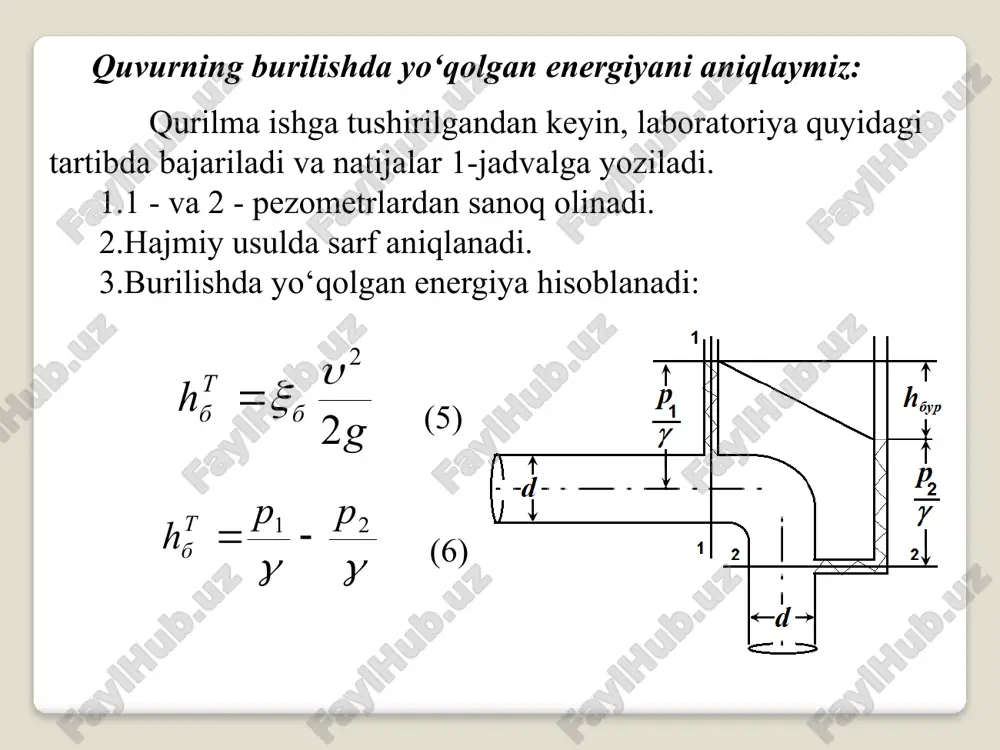 mahalliy qarshilik koeffitsientlarini hisoblovchi formula - Page 5