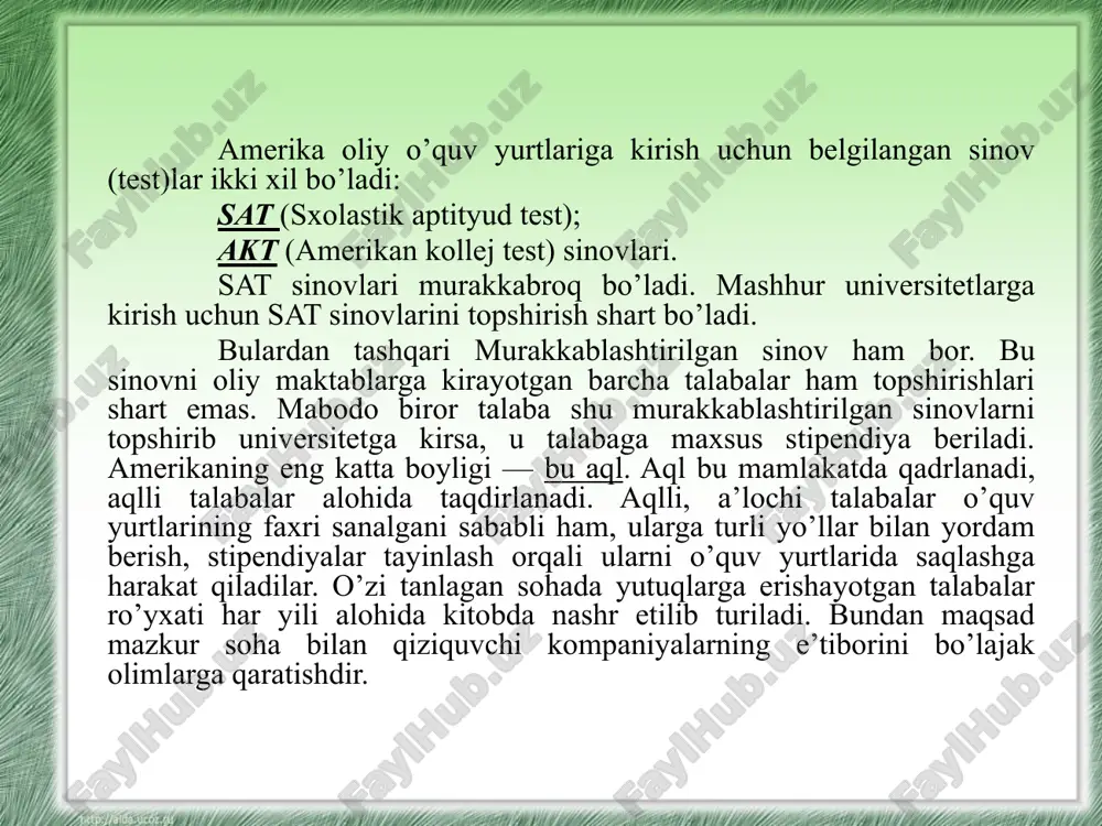 di shaxsning har tomonlama kamol topishini ta’minlash, uni mustaqil faoliyatga tayyorlash, bozor munosabatlari sharoitida o’quvchilarni tadbirkorlikka, ishbilarmonlik va omilkorlikka o’rgatish, shunga yarasha kasb-korga ega qilishdan iboratdir. bu yerda: davlat maktablari; xususiy maktablar; oraliq maktablari mavjud. image1.jpeg image2.png image3.jpeg image4.jpeg image5.jpeg image6.jpeg image7.jpeg image8.jpeg image9.jpeg image10.jpeg image11.jpeg image12.jpeg image13.jpeg image14.jpeg /docprops/thumbnail.jpeg