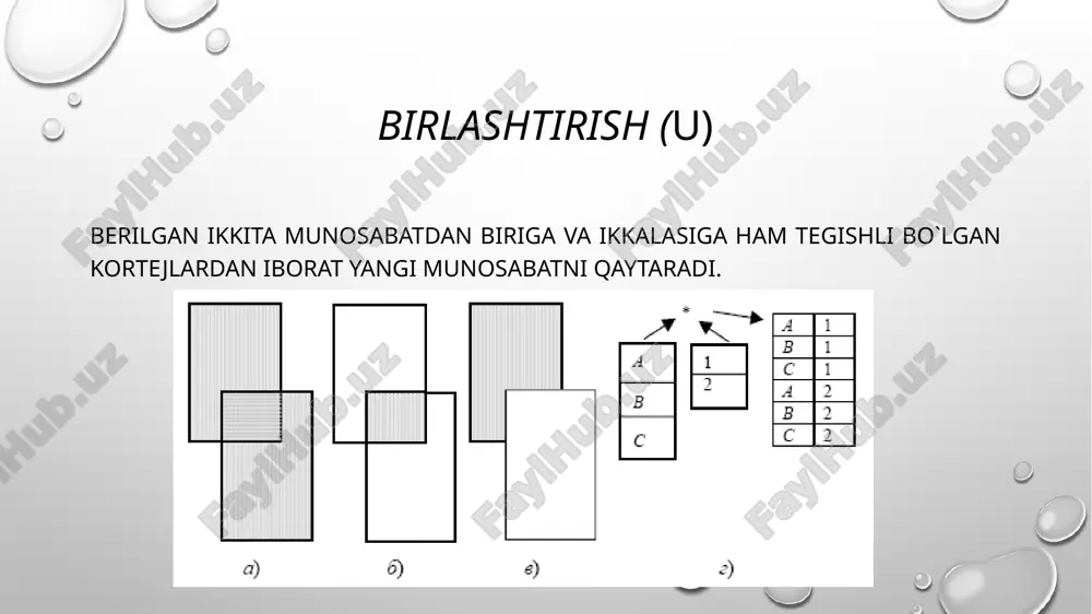 relyatsional algebra va relatsion hisoblash elementlari - Page 5