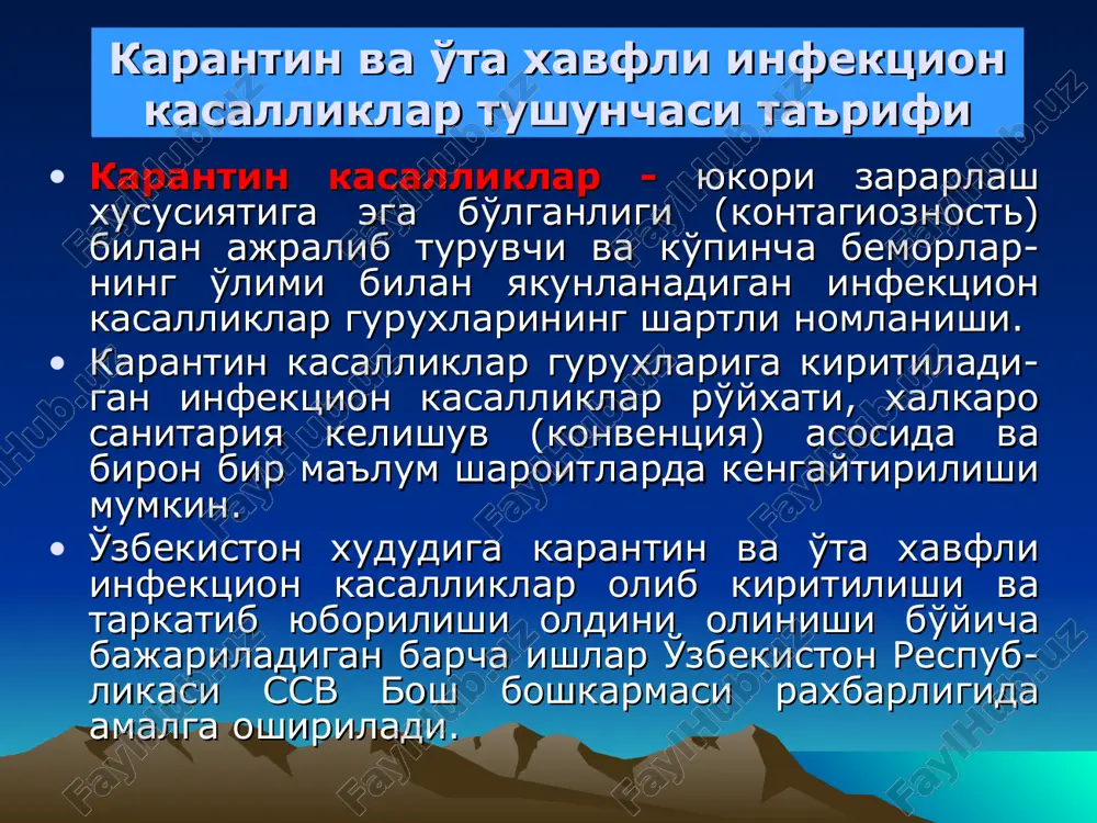 laydi. buning okiba-tida ogir darajadagi ich ketish (diareya) rivojlanadi (20-30 l sutkasiga), kayd kilish, umumiy intoksikatsiya. organizm natriy, kaliy, bikarbonatlar ionlarini va xlorni yo'kotadi. tsirkulyatsiyadagi suyuklikning xajmi kamayadi. kon kuyuklashadi, okimi sekinlashadi. kon okimining sekinlashuvi moddalar almashi-nuvini buzilishiga, nordon moddalarni to'planishiga va metabolik atsidozni rivojlanishiga olib keladi. kompensator o'pka ventilyatsiyasi ortadi, s02 partsial bosimi ortadi, gipokapniya rivoj-lanadi, to'kima gipoksiyasi yuzaga keladi. kliniko-morfologik boskichlari. 3 stadiya farkla-nadi: 1. vabo enteriti, sutkasiga 3-10 marta diareya kuzatiladi. 2. gastroenterit, kayd kilish bilan kechadi, bemorni yuzi iztirobli ko'rinishga ega, ko'llari “prachka ko'llari”ga o'xshaydi, tana xarorati pasayadi. bu ikki boskichda morfologik o'zgarishlar kuyidagicha: kataral yallilanish, vorsina-larda serozli shish, epiteliydagi bo'rtishlar, kadaxsimon xujayralar gipersekretsiyasi. tomirlar endoteliysi bo'rtadi. stromada limfoid xujayralar va leykotsitlar infiltratsiyasi. 3 - algid davr. bunda arterial bosim tushib ketadi, leykotsitoz kuzatiladi, soe tezlashadi, rangli ko'rsatkich 1-dan ortadi. bemor organizmdagi 8-10% suyuklikni yo'kotadi. bu davrda o'lim xolatlari ro'y beradi. o'lganlarda “gippokrat yuzi” “bokser pozasi” …