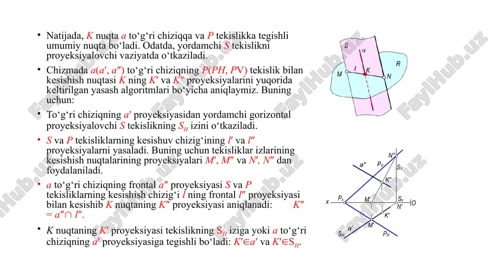 to’g’richiziq va tekislikning kesishuvi - Page 5