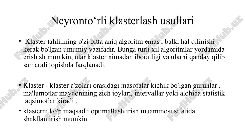 neyronto‘rli klasterlash usullari - Page 5