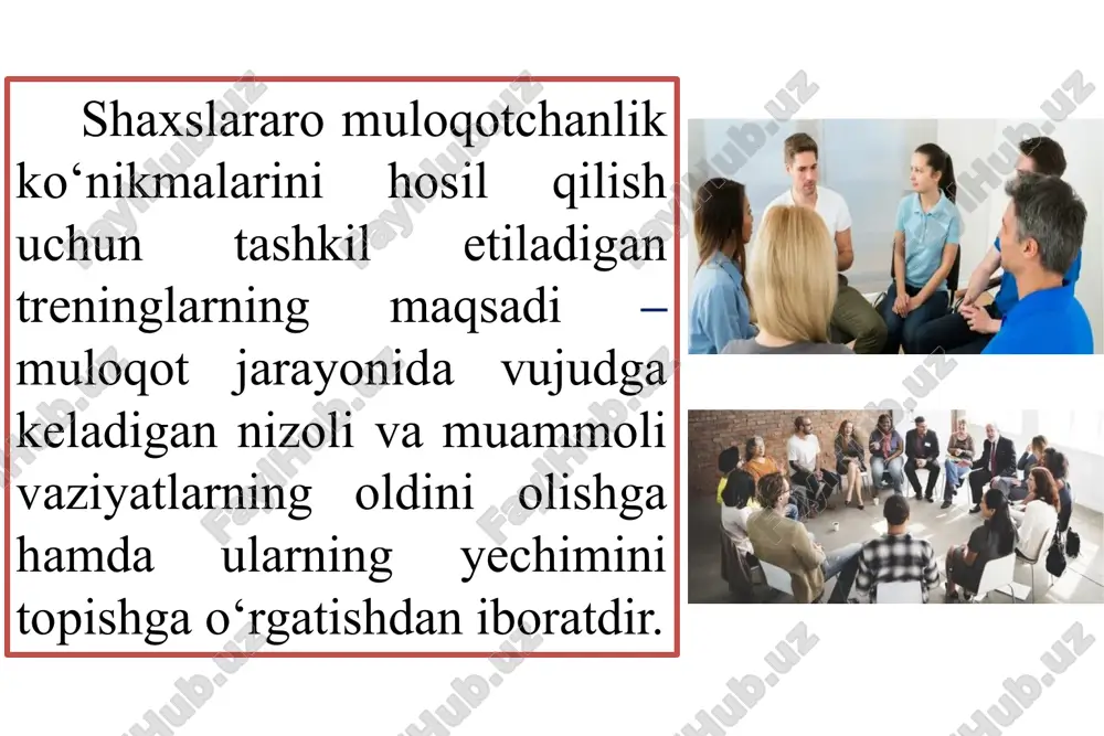 psixologik ta’sir ko‘rsatishning asosiy omili – bu psixologik obro‘dir. ya’ni agar so‘zlayotgan shaxs biz uchun qaysidir mavqeda obro‘ga ega bo‘lsa, biz uni jon-dilimiz bilan tinglaymiz va uning gaplari orqali o‘z xatti-harakatlarimiz yoki xulq-atvorimizni o‘zgartirmiz. pedagogik ta’sir. qaysidir o‘qituvchining odobi, o‘z kasbini ustasi ekanligi, talabalar qalbini tushuna olishi, ularning yosh va individual xususiyatlarini hisobga olgan holda ish tutishi uning talabalar orasida ma’lum bir obro‘ga ega ekanligini belgilaydi. bunday o‘qituvchining aytganlarini har bir talaba iloji boricha bajarishga tayyor bo‘ladi. aksincha qaysidir o‘qituvchi talabani tushunishga harakat qilsada, ularga juda odob bilan muomala qilsada, uning obro‘si yetarli darajada bo‘lmaydi va aytganini talabalarga bajartira olmaydi, ham. har bir insonning qadriyatlar tizimi va tasavvur obrazlari mavjud bo‘lib, ma’lum bir inson qaysidir jihatlari bilan shularga mos kelsa, o‘sha odam obro‘ga ega bo‘ladi. aksincha uning hurmat qozonishi qiyin kechadi. masalan, talabalar uchun o‘qituvchining bilimli va pedagogik mahorati qadriyat. shunga mos kelgan o‘qituvchilar ko‘pincha psixologik ta’sir o‘tkaza oladi. 3. …