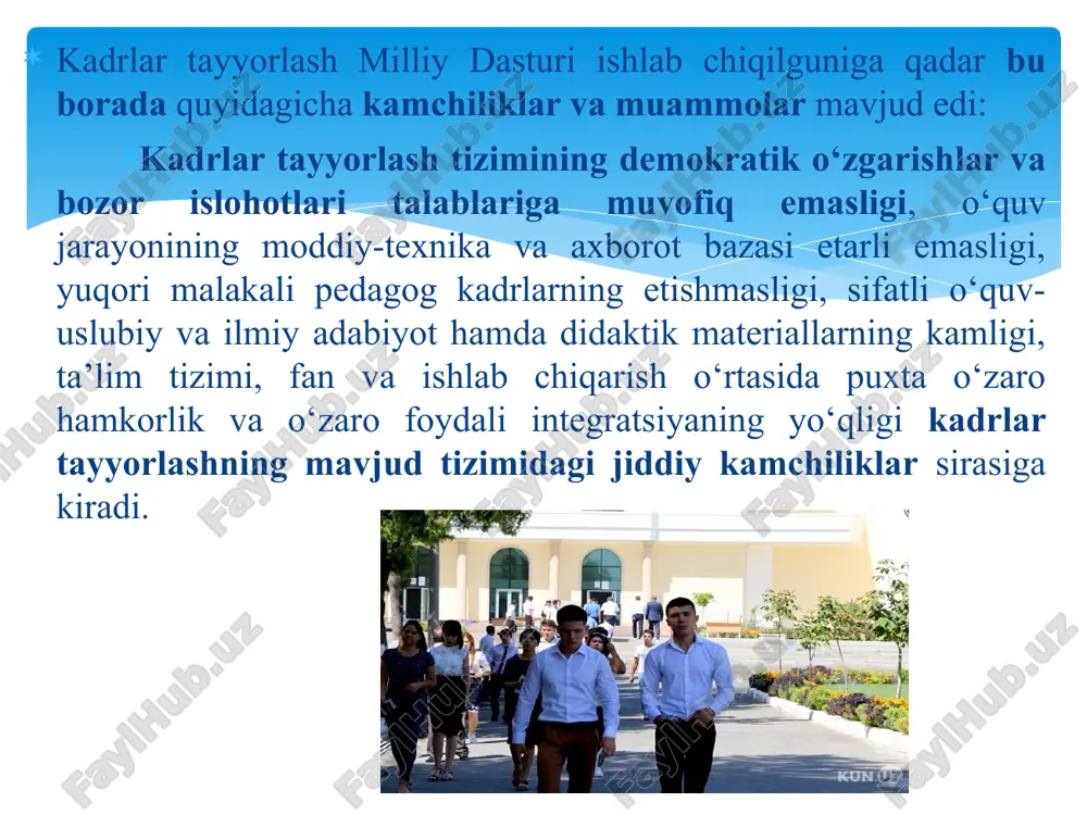 ari, ma’ruza, amaliy mashg‘ulotlar va tadqiqotlar bilan bog‘liq muhim masalalar yechimida xalqaro hamkorlikka e’tibor qaratilmoqda. 2019 yil mobaynida 66 nafar xorijiy olimlar va amaliyotchilar ta’limga jalb etildi. image2.png image3.jpeg image4.png image5.jpeg image6.jpeg image7.jpeg image8.jpeg image9.jpeg /docprops/thumbnail.jpeg