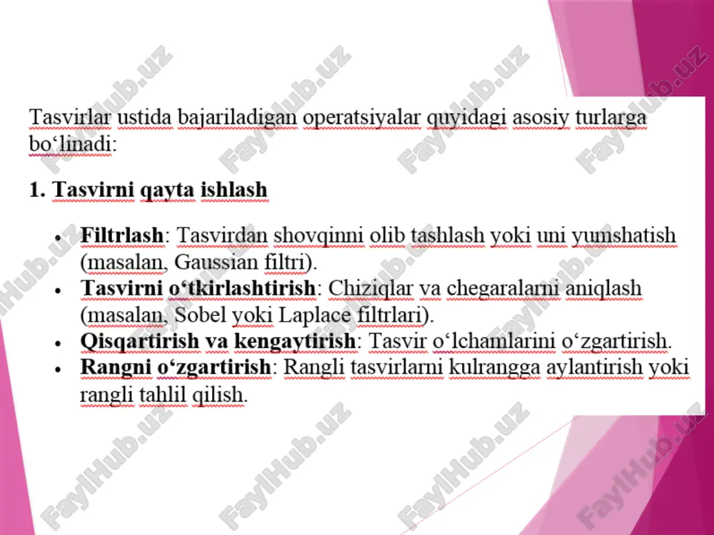 tasvirlar ustida bajariladigan operatsiyalar - Page 5