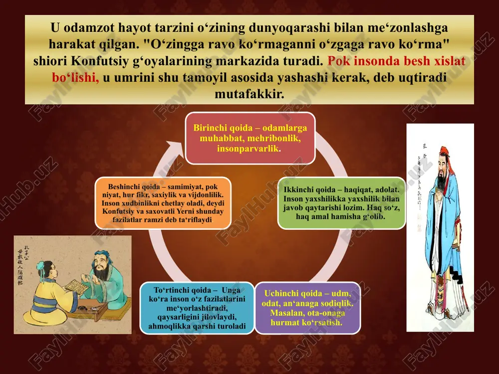 konfutsiy ta'limoti va yan amos komenskiyning pedagogik g'oyalari - Page 5