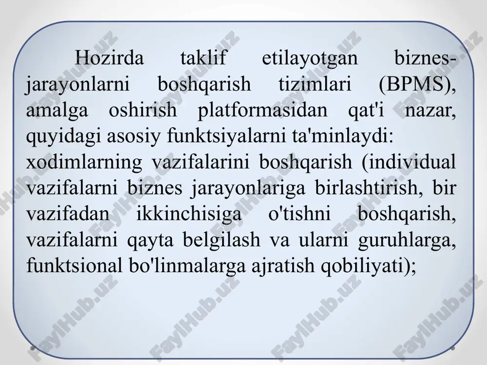 biznes jarayonlarni boshqarish tizimlari - Page 5