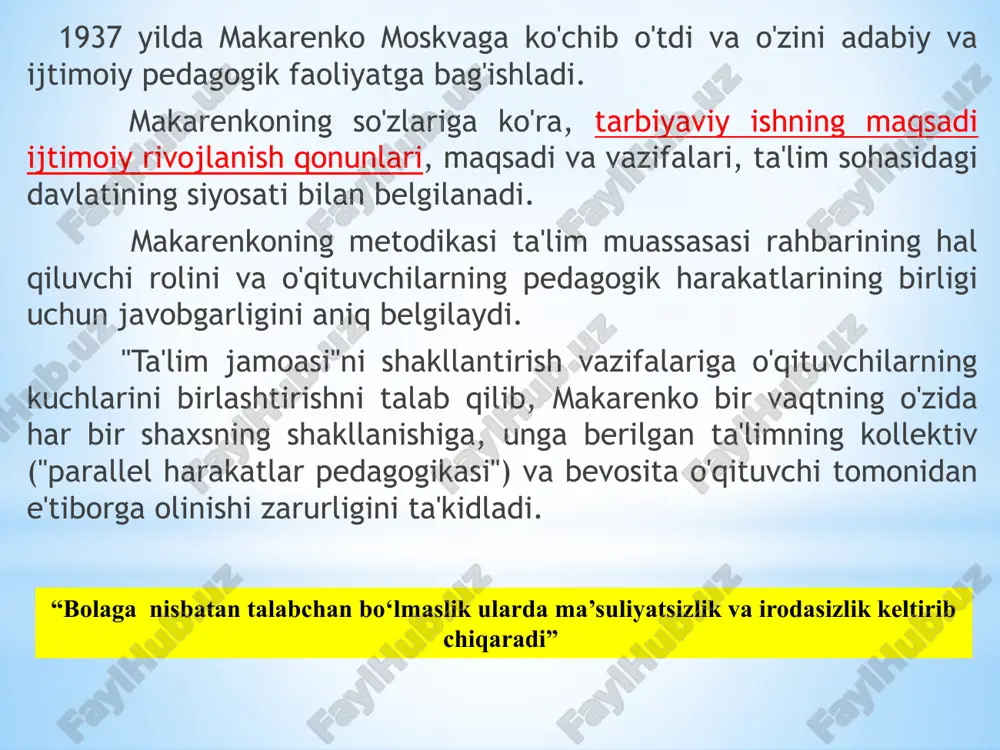 anton semyonovich makarenko pedagogik qarashlari - Page 5