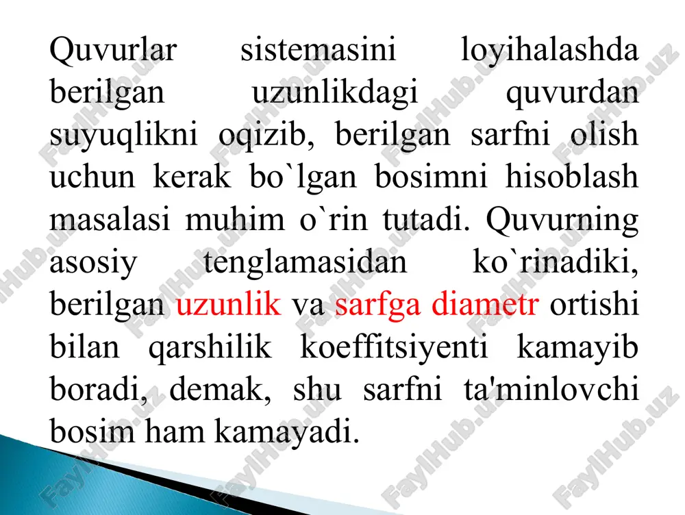 uzunquvurlarning gidravlik hisobi - Page 5