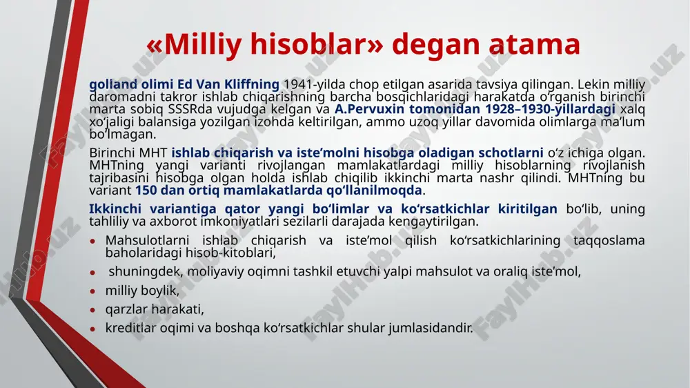 , u ijobiy ham, salbiy ham bo‘lishi mumkin. ijobiy gudvill amortizatsiyalanadi, salbiy esa uzaytirilgan daromad hisoblanib, 5 yil davomida foyda hisobidan qoplanadi. №22 mhxsning ko‘plab qoidalari o‘zbekiston respublikasi moliya vazirligi tomonidan tasdiqlangan va adliya vazirligida ro‘yxatga olingan №8 «konsolidatsiyalangan moliyaviy hisobotlar va sho‘ba xo‘jalik yurituvchi jamiyatlarida sarmoyalarni hisobga olish» nomli bhmsda o‘z aksini topgan. e`tiboringiz uchun rahmat! image2.png image3.png image4.png image5.png image6.png image7.png image8.png image9.png image10.png image11.png image12.png image13.png image14.png image15.png image16.png image17.png image18.png image19.png image20.png image21.png /docprops/thumbnail.jpeg
