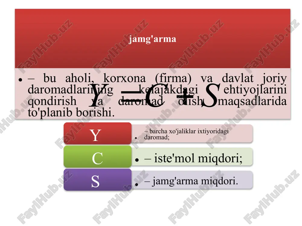 iste'mol va jamg'armaning iqtisodiy mazmuni - Page 5