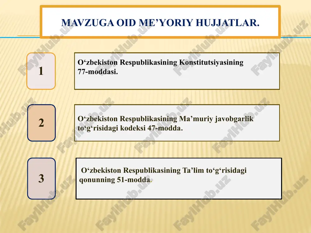 ota-onalar bilan doimiy hamkorlikni o‘rnatish 1.sinf majlislarida sinf rahbar doimiy o‘quvchilar rivojlanishida va bilimlarni o‘zlashtirishida ota-onalar e’tiborini oshiradi 2.maktab tadbirlarida mmibdo‘ har chorakda 3.ijtimoiy tarmoq orqali maktab jamoasi kunlik 3 ota-onalarning maktabga bo‘lgan ishonchini oshirish va mehrini qozonish 1. dars orqali fan o‘qituvchilari yil davomida ota-onalarda maktabga bo‘lgan ishonchi va ta’limga muhabbat uyg‘onadi 2.to‘garaklar orqali fan o‘qituvchilari yil davomida 3.tadbir, seminarlar orqali faol tashabbuskor o‘qituvchilar orqali yil davomida 4 mahalla yettiligi hamkorligida mahalladagi taniqli, ziyoli, hunarmand, biznesmen, yozuvchi, sportchi, mehnat faxriylari va hakozo 1. treninglar orqali mahalla yettiligi yil davomida o‘quvchilarni til o‘rganishga va kasbga bo‘lgan qiziqishlari ortadi. o‘z navbatida ularda hayotiy ko‘nikmalar shakillanadi 2 tadbirlar orqali mahalla yettiligi yil davomida 3.iqtidori orqali mahalla yettiligi yil davomida 11 maktabga keldim deb, dasrga kirmasa, takliflar yonida yo kitob ,daftar bo‘lmasa, yuragim achishib aytay bir narsa, uyg‘oning onalar g‘aflatda qolmang, iltimos farzandlar yonini olmang. tentirab yurishar go‘yo maqsadsiz, ko‘zida qahr bor jahl …