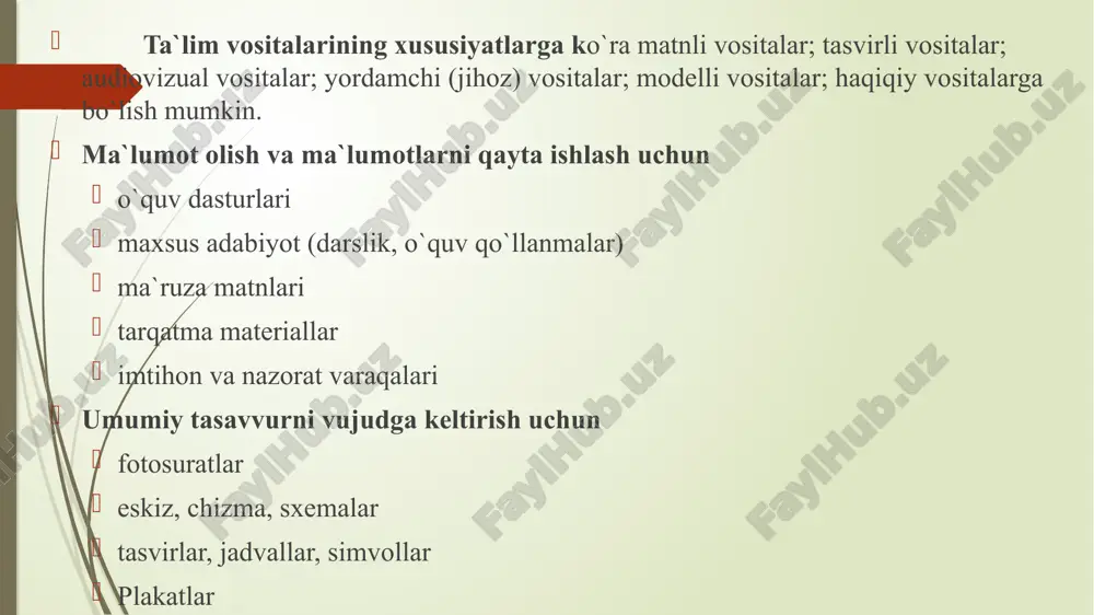 skasini siljitish mumkinligi; ma`lumotlarni doskaga mustahkamlash imkoniyati; kartochkalarni guruhlash imkoniyati; turli rangli qog`ozlardan foydalanish mumkinligi. interaktiv doska zamonaviy kompyuter tehnologiyalarining yana bir yutug’i shundan iboratki, internet tizimidan erkin foydalanaolishligi bo’lsa ikkinchidan videokonfrensiyalarlarni oddiy markerli doskalardagi ma’lumotlarni interaktiv doskalar bilan bog’lay olishligidadir. smart tehnologiyasi asosida ishlab chiqarilayotgan interaktiv doskalar qo’yidagi qulayliklarni foydalanuvchilarga tag’dim etmoqda. yani ikki qavatli setkaga ega bo’lgan yuqori tasvirlarni katta ekran ko’rinishida nomoyish eta oladigan, ekran bo’ylab nuqtalar soni 2000*2000 ko’rinishida joylashtirilgan bo’lib bu nimoish etilayotgan tasvirning barcha imkoniatlarini nomoish etib beradi. interaktiv doskalar o’z navbatida ikki hil ko’rinishda ishlab chiqariladi: to’g’ri va teskari proeksiyali. ta’lim sohasidagi qo’llanilayotgan ilg’or axborot texnologiyalarining asosiylaridan biri — interfaol elektron doskalari hisoblanadi. bu mo’jiza doskalar zamonaviy texnologiyalar rivojlanishining eng yuqori cho’qqilaridan hisoblanadi. elektron doskalarning asosiy afzalliklari quyidagilar: ma’lumotni tahrirlash ko’lamining kengligi; natijalardan nusxa olish, elektron pochta orqali jo’natish, saqlash imkoniyatlarining mavjudligi; matn, tovush, animatsiya, grafikalardan birgalikda foydalanish imkoniyatining kengligi; virtual auditoriya yaratish …