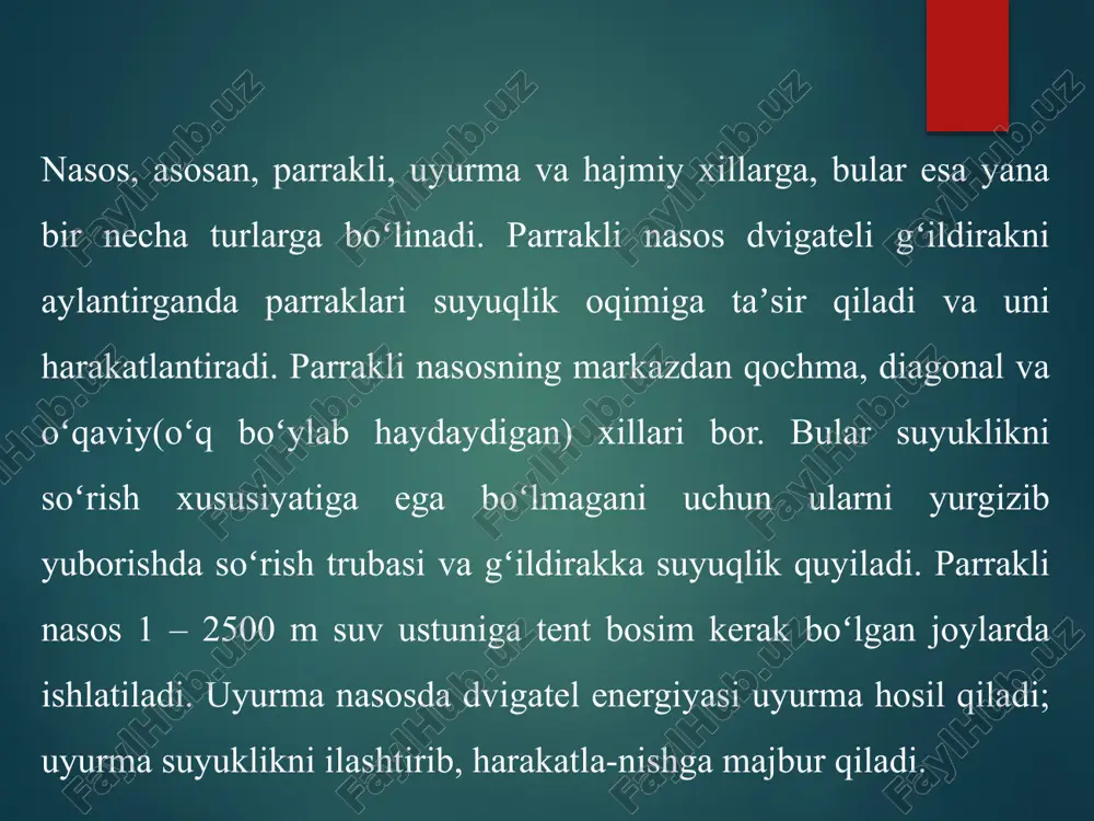 nasosni “tkr –d” tizimini hisoblash - Page 5