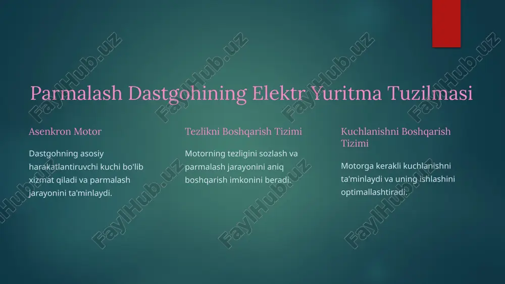 universal parmalash dasgoxining elektr yuritmasi va boshqarish sxemasi - Page 5