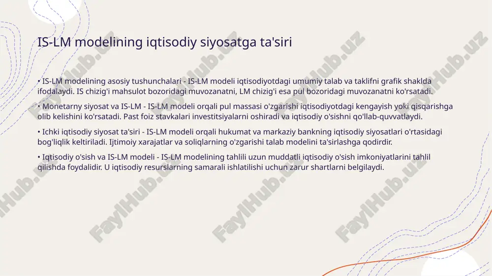 ni ta'minlaydi. pul miqdori o'sishi iqtisodiy faoliyatni qo'shimcha ravishda oshiradi. 1. makroiqtisodiy davrlarning to‘g‘ri ketma-ketligini belgilang: a) pasayish → tub daraja → o‘sish → cho‘qqi b) cho‘qqi → pasayish → tub daraja → o‘sish c) o‘sish → cho‘qqi → tub daraja → pasayish d) pasayish → o‘sish → cho‘qqi → tub daraja 2. qaysi turdagi ishsizlik texnologik taraqqiyot sababli yuzaga keladi? a) friksion b) tsiklik c) tuzilma d) yashirin 3. ishsizlik darajasi qanday hisoblanadi? a) ishsizlar soni / ishchi kuchi × 100 b) ishchi kuchi / ishsizlar soni × 100 c) band bo‘lmaganlar soni / umumiy aholi × 100 d) band bo‘lganlar soni / ishchi kuchi × 100 4. tsiklik ishsizlik qaysi holatda yuzaga keladi? a) iqtisodiy o‘sish davrida b) iqtisodiy pasayish davrida c) texnologik taraqqiyot sababli d) ishchilarni o‘qitish jarayonida image1.png image2.jpeg image3.jpeg image4.png image5.jpeg image6.png image7.jpeg