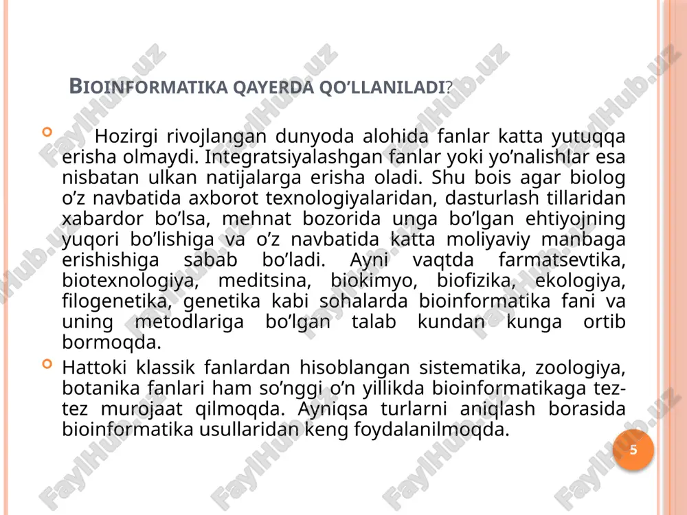 bioinformatika faniga kirish - Page 5