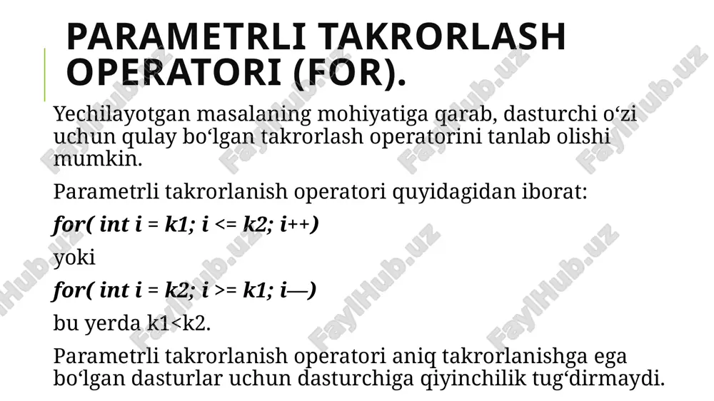 takrorlanish operatorlari - Page 5