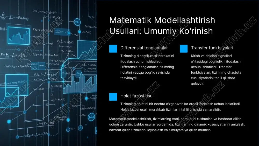 elektromexanik tizimlarining matematik modeli - Page 5