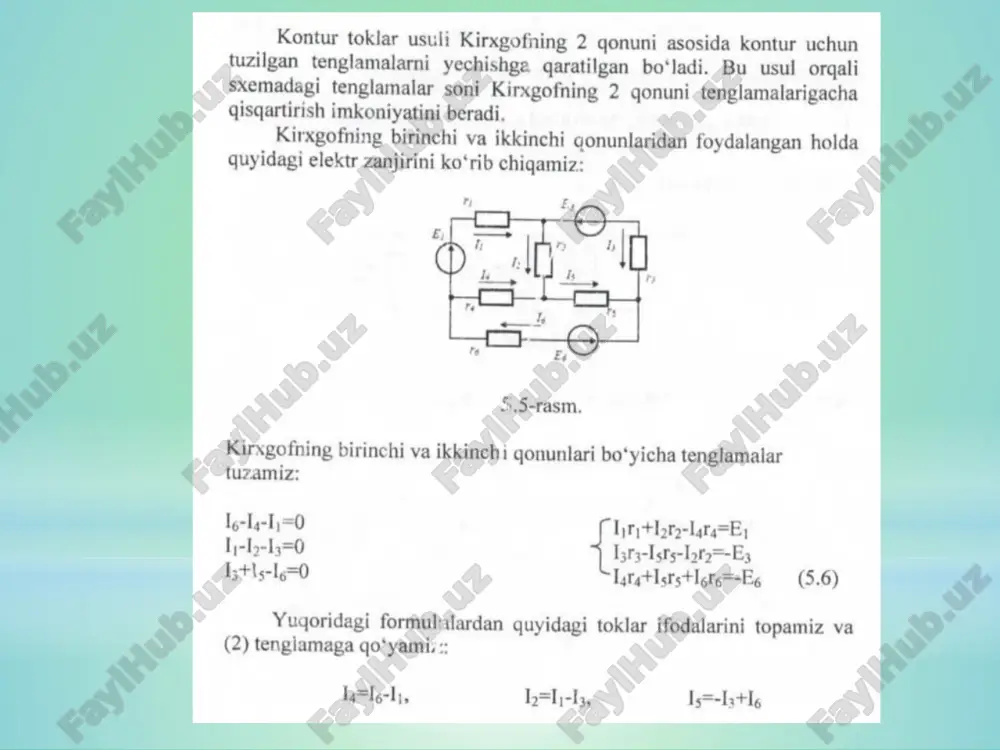 o’zgarmas tok elektr zanjirlari va ularning tahlili - Page 5